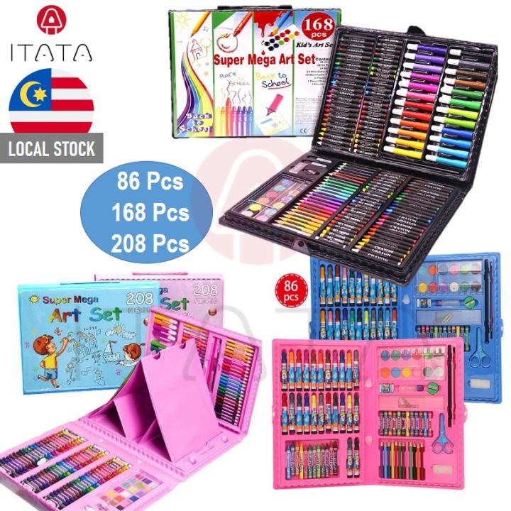 86/150Pcs/Set Drawing Tool Kit with Box Painting Brush Art Marker Water  Color Pen Crayon