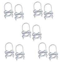 Double Antenna Mast Clamp V-Jaw Bracket U Bolts Pipe Mounting Hardware 10 Sets for WiFi Antenna, TV Antenna