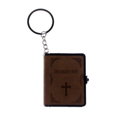 Religious PU Christian Keyrings Cross Keychains Holy Mini English