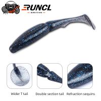 【hot】☇✢⊙ RUNCL Shad Worm Soft Bait 90mm 115mm T Tail Jigging Wobblers Fishing Tackle Bass Pike Aritificial Silicone Swimbait