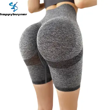 Women's Workout Shorts Booty Yoga Pants High Waist Butt Lifting Ruched  Scrunch Gym Short Pants Solid Color New 