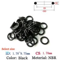 CS 1.78mm Fluoro Rubber O-Ring 10pcs Washer Seals Plastic gasket Silicone ring film oil and water seal gasket NBR material Ring Bearings Seals