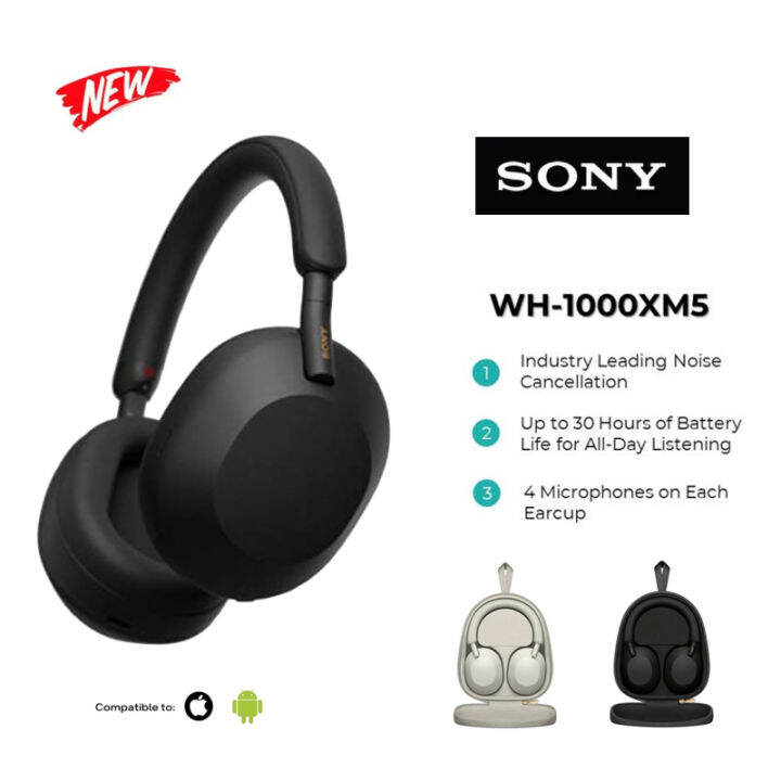 【6 Month Warranty】Sony WH-1000XM5 Wireless Bluetooth Headphones Noise ...