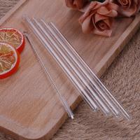 4Pcs Straight Glass Tube Reusable Drinking Straw Sucker With Cleaning BrushEvents Party Favors Supplies Barware