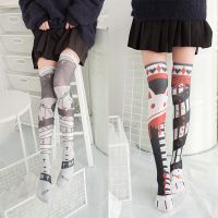 【Sock shop】ใหม่ผู้หญิงเซ็กซี่ถุงน่องบางญี่ปุ่น Q Uadratic องค์ประกอบคอสเพลย์สาวการ์ตูนกว่าเข่าถุงน่องน่ารักแมวสูงยาวถุงเท้าผ้าไหม