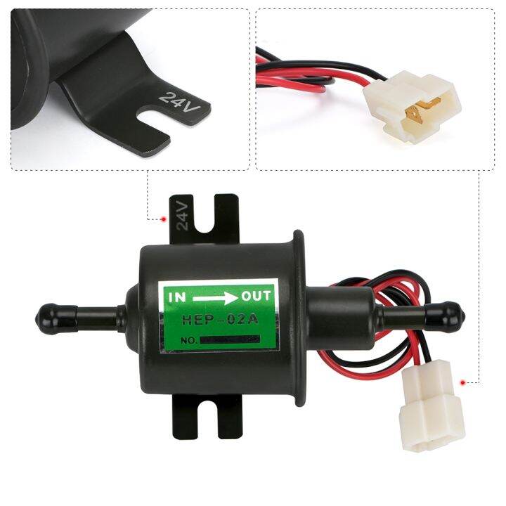 universal-24v-electric-fuel-pump-low-pressure-bolt-fixing-wire-diesel-petrol-hep-02a-for-car-carburetor-motorcycle-atv-gold