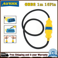 AUTOOL 100ซม.รถ OBD ชาย-หญิง,Auto 16Pin เสริมไนลอน OBD สายไฟ,รถยนต์ OBD2การวินิจฉัยเชื่อมต่ออะแดปเตอร์สาย,เครื่องยนต์วินิจฉัยข้อผิดพลาด EOBD สแกนเนอร์ขยายสายเชื่อมต่อ