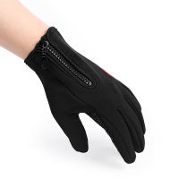 Outdoor gloves touch screen men and women riding zipper sports winter warm fleece mountaineering ski gloves