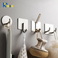 304ตะขอสแตนเลส Self-Adhesive Multi-Purpose Universal Hook ห้องอาบน้ำผ้าขนหนู Rack Key Rack อุปกรณ์ครัว Organizer