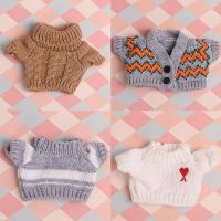 20cm Doll Knitted Coat Clothes Outfits Winter Warm Sweater Tops Doll Cardigans for Idol EXO Plush Dolls Accessories Kid DIY Toys