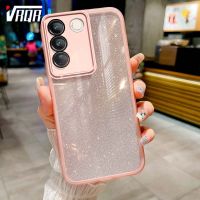 VRQR เคสสำหรับ  Vivo V27 Pro S16 Pro S16E V27E 4G V25 Pro เคสกันกระแทกกล้องรวมทุกอย่างเคสลายกากเพชรไล่ระดับสีระดับสูง