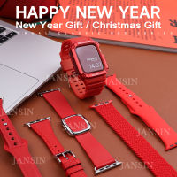 JANSIN christmas สาย นาฬิกา สำหรับ apple watch band สายแอปเปิ้ลวอช ultra 49mm 41mm 45mm Ocean สายนาฬิกาข้อมือ bracelet i Watch Series 8 SE 7 6 5 4 3 2 1 44mm 40mm 42mm 38mm New Year gift