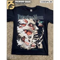 【 Attack On Titan】 เสื้อยืด หนัง นักร้อง เสื้อดำ สกรีนลาย ผ้านุ่ม PG T SHIRT S M L XL XXL