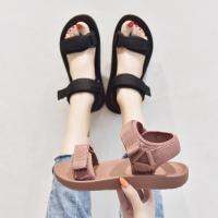 Womens Sandals รองเท้าแตะรัดส้น 2สาย น้ำหนักเบาสบาย ไม่ลื่น เพิ่มความมั่นใจในทุกการเดินทาง สไตล์เกาหลี (2สี)  S001