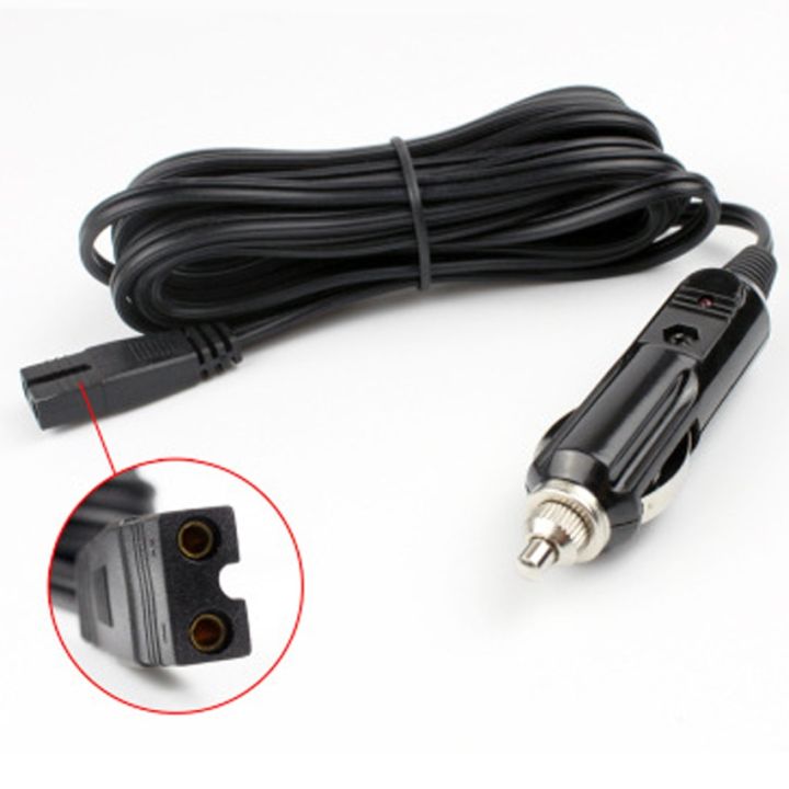 zzooi-black-1-8m-car-refrigerator-power-cord-extension-cord-universal-12v-24v-dc-heating-cooling-box-lighter-power-cable
