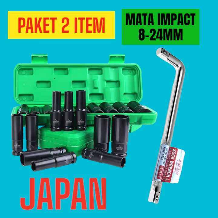 Hot Promo Mata Kunci Sok Impact Socket Panjang Mata Sock Set Drive