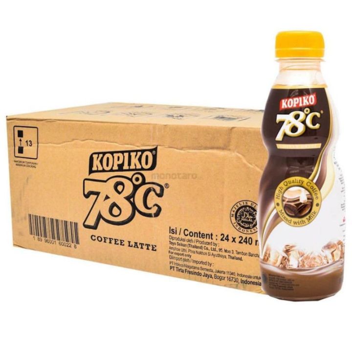 TKM KOPIKO 78c RTD Coffee Latte 240ml X 24 Bottles Lazada