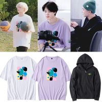 KPOP BTS JIMIN SUGA เดียวกันผ้าฝ้ายแขนสั้นเสื้อยืดหลวมรอบคอพิมพ์ด้านบน 2022 ฤดูร้อนสไตล์เกาหลีใหม่ผู้ชายและผู้หญิงฮาราจูกุแฟชั่นสบายๆครึ่งแขน TEE TOP