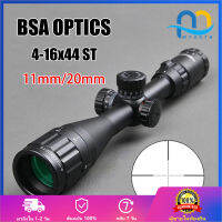 100% Original BSA OPTICS กล้องส่องปืน ยุทธวิธี 4-16x44 ST Optic Cross Sight สีเขียวสีแดง Illuminated Optic ขอบเขต 11 มม./20mm คุณภาพสู กล้อ