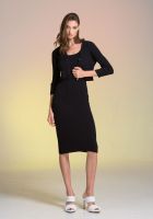 (Preorder 7 days) Knitters &amp; others - HARDIE Ribbed Knit Midi Dress (Black)