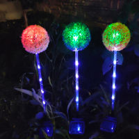 12pcs LED Solar Light Dandelion Flower Ball Outdoor Waterproof Garden Street Lawn Stakes Fairy Lamps String Yard Art Decoration