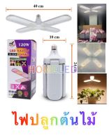 MLLIGHT -ไฟปลูกต้นไม้ LED  E27 3ใบพัด 120wใบพัดลมเอนกประสงค์ขนาดใหญ่สามารถพับเก็บหลอดไฟได้ เทคโนโลยีการปลูกพืชใหม่ สอบถามได้ค่ะ