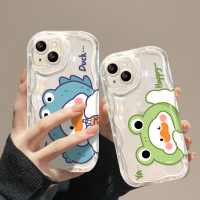 เคสสำหรับ VIVO Y36 Y35 Y22 Y02 T1 5G Y21 Y33T Y21T T1X Y12S Y16 Y21S Y15S Y01 Y21A Y11 Y51 Y12 Y15 Y20 Y30 Y20S Y72 Y76 Y91C Y1S กบน่ารักไดโนเสาร์เป็ด Y12A ซิลิโคนเคสโทรศัพท์