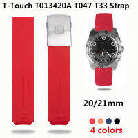 kuiwer สายนาฬิกายางนุ่มสำหรับ Tissot กีฬา T-Touch T013420A T047สายนาฬิกาข้อมือสร้อยข้อมือซิลิโคนกำไล20มม. 21มม.