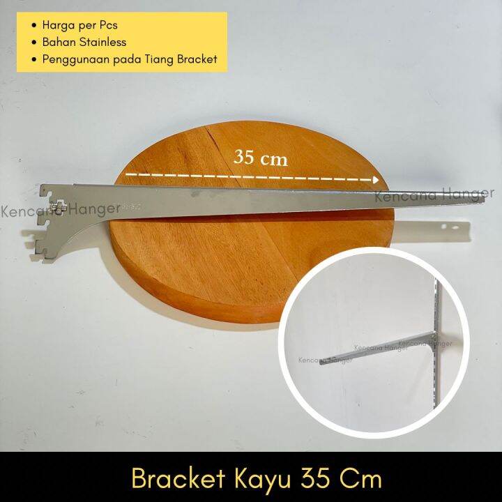 Daun Bracket Kayu Triplek Ukuran Cm Ambalan Papan Rak Display