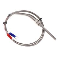 เทอร์โมคัปเปิลอุณหภูมิ5มม. 50มม. X K-Type Probe 1ม. 3.3Ft 2สาย M8สายไฟตะกั่วและอะแดปเตอร์