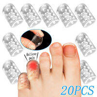 20Pcs ซิลิโคน Toe Caps Anti-Friction Breathable Toe Protector ป้องกันแผลพุพอง Toe Caps Cover Protectors Foot Care