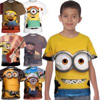 COD DSFGREYRTYRT (In Stocks)Minions T-Shirt for Kids Boys and Girls Sports Quick Dry Summer Game Shirt