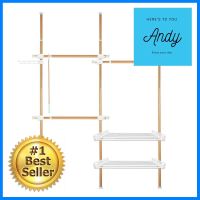 ราวแขวนผ้า 3 ราวแขวน 2 ชั้นวาง TUGU R08M ลายไม้3-BAR CLOTHES RACK WITH 2 SHELVES TUGU R08M WOOD PATTERN **สอบถามเพิ่มเติมได้จ้า**