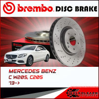 จานเบรกหน้า  BENZ C W205, C205 (เจาะรู) (HC) 13-&amp;gt; (D09 D527 23)