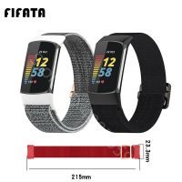 ☜△❉ Nylonowy pasek dla Fitbit Charge 5 zegarek pasek miękkie oddychające bransoletka sportowa pętli opaski na rękę dla Fit Bit Charge5 Correa Accesorios