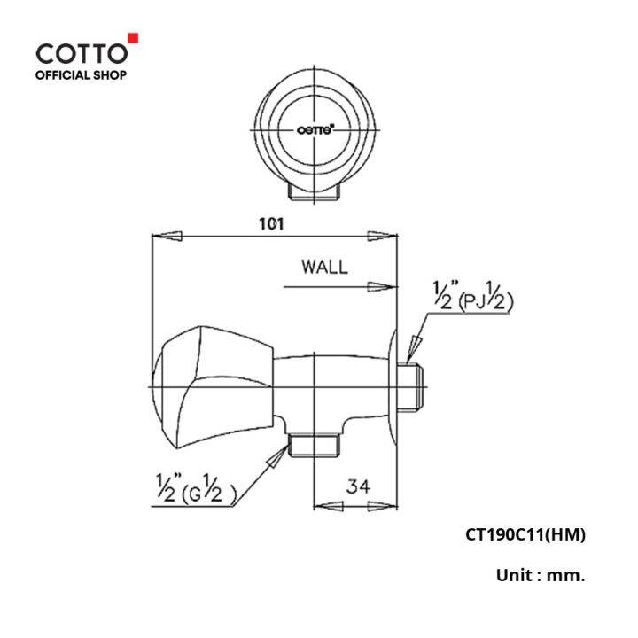 ว้าววว-cotto-วาล์วเปิด-ปิดน้ำ-รุ่น-นิว-เซนจูรี่-ct190c11-hm-คุ้มสุดสุด-วาล์ว-ควบคุม-ทิศทาง-วาล์ว-ไฮ-ด-รอ-ลิ-ก-วาล์ว-ทาง-เดียว-วาล์ว-กัน-กลับ-pvc