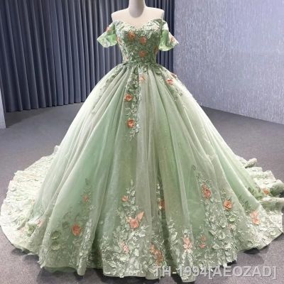 ∋๑✎ AEOZAD Vestido de Brilhante Vestidos Princesa Flor 3D Cinderela 16 Aniversário 15 Anos