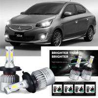 ไฟ H4 LED XI สำหรับ G4 Mitsubishi MIRAGE (ซีดาน) 2014- 2017 (ไฟฉายคาดศีรษะ) ไฟหน้าอัตโนมัติรถยนต์ S2ไฟหน้า6000K ไฟสีขาว