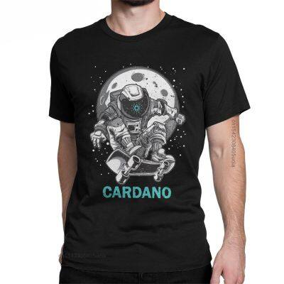 เสื้อยืดคอกลมลำลองสำหรับผู้ชายไปยังดวงจันทร์ Cardano