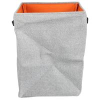 Grey Felt Storage Basket Bedroom Closet Clothing Toy Storage Bin with Handle Foldable Laundry Basket Dirty Clothes Hamper