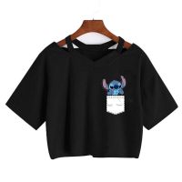 เสื้อยืด Lilo Stitch ลายการ์ตูนสุดน่ารัก2แบบสำหรับผู้หญิงเสื้อยืดลาย Y2k เสื้อยืด Manga กราฟิกเสื้อผ้าแนวสตรีทเสื้อตัวสั้นเสื้อยืดผู้หญิง