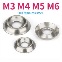 304 Stainless Steel M3 M4 M5 M6 Fisheye Gasket  Countersunk Screw 6#8#10#12# Concave-convex Washer Hollow Cone Decorative Washer Nails Screws  Fastene