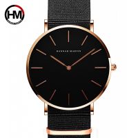 「Dark blue watch」 HANNAH MARTINWatches Women FashionClock นาฬิกาข้อมือสตรี Relogio Masculino