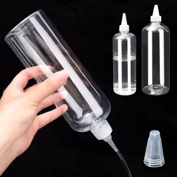10Pcs 30Ml Plastic Squeezable Tip Applicator Bottle Refillable Dropper  Bottles With Needle Tip Caps For Glue DIY