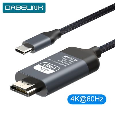 【ยืดหยุ่น】สายเคเบิลที่รองรับ USB C เป็น HDMI 4K 60Hz Type C HD Thunderbolt 3 HD Converter MacBook Huawei Mate30อะแดปเตอร์ USB C HD USB