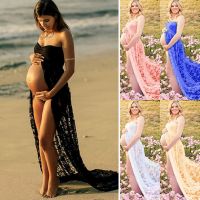 COD DSFGRDGHHHHH Pregnant Maternity Lace Maxi Beach Dress Off Shoulder