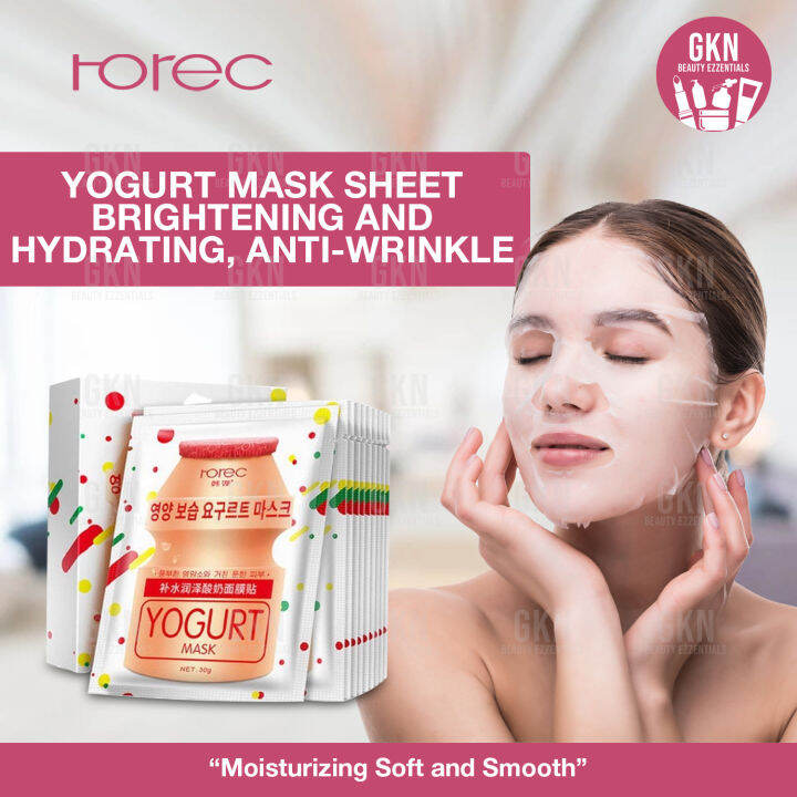 Yogurt Mask Sheet Brightening and Hydrating, AntiWrinkle Moisturizing Nourishes whitening