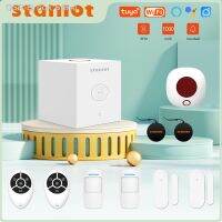 ☜Staniot De Alarme WiFi SecCube 3 Tuya การป้องกันที่บ้าน Sem Fio Controle RemotoBateria 1000MAh 12H Em Espera