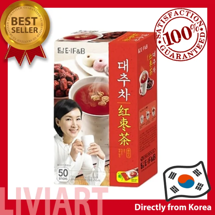 [Damtuh] Korean Traditional Jujube Tea Jujube Powder Single Serving Packets Plus15g x 50 Sticks