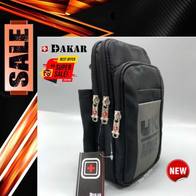 กระเป๋าผ้า DAKAR A UK-0150x ร้อยเข็มขัด ใบใหญ่ พร้อมสายสะพาย คลาสสิค สุดเท่ ซิปเคลือบ ผ้าไนลอน อย่างดี สามซิป จัดส่งรวดเร็วทันใจ